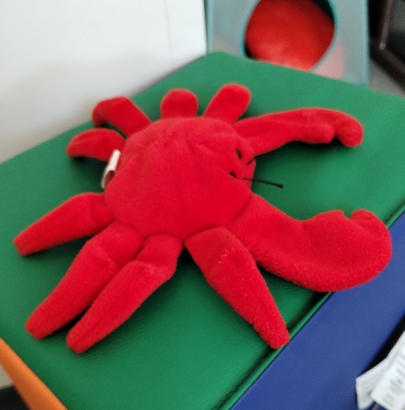 ✓Ty Beanie Baby: Digger the Crab (Red Body) - Picture 5 of 12